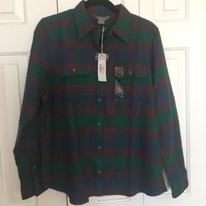 NWT. Natural Reflections Flannel Shirt
